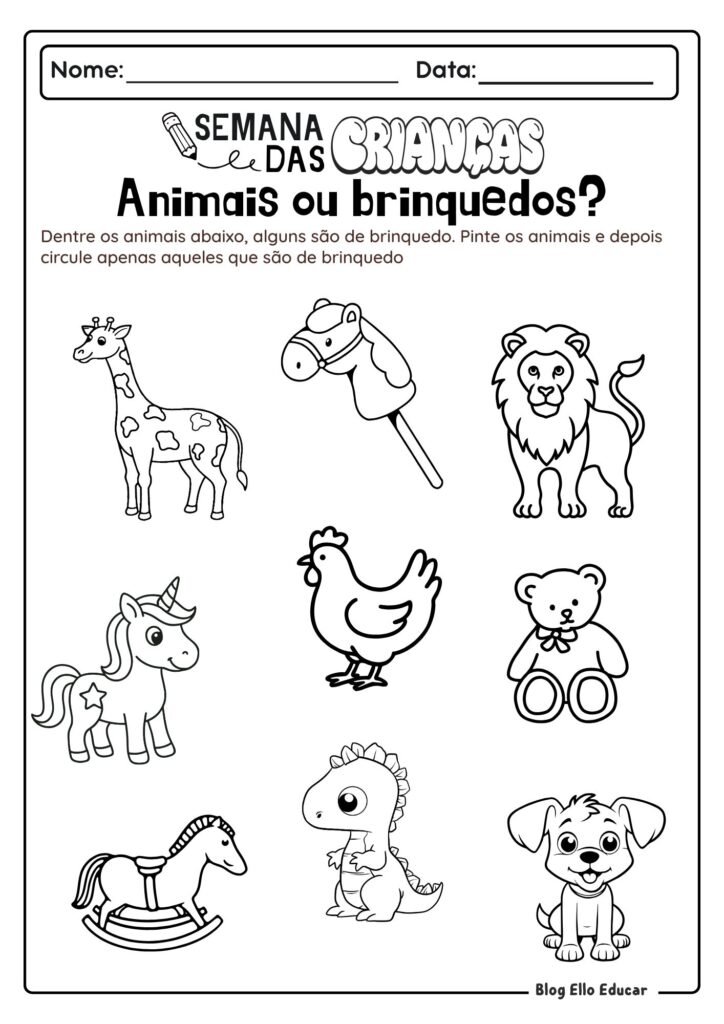 Atividades do Dia das Crianças - Educação Infantil 