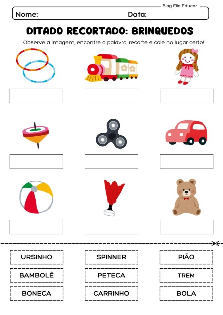 Atividades do Dia das crianças - Alfabetização