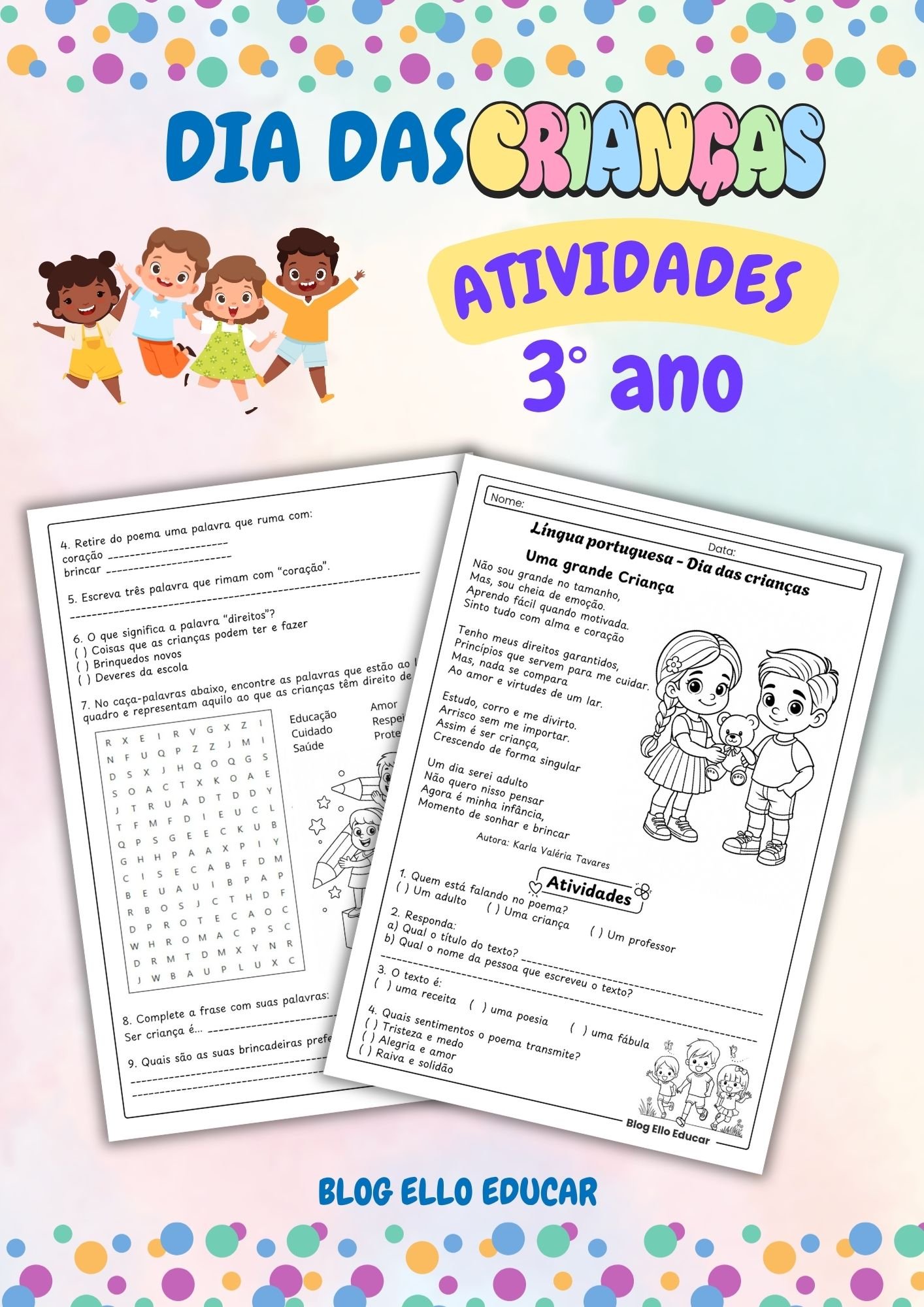 Atividades do dia das crianças 3° ano