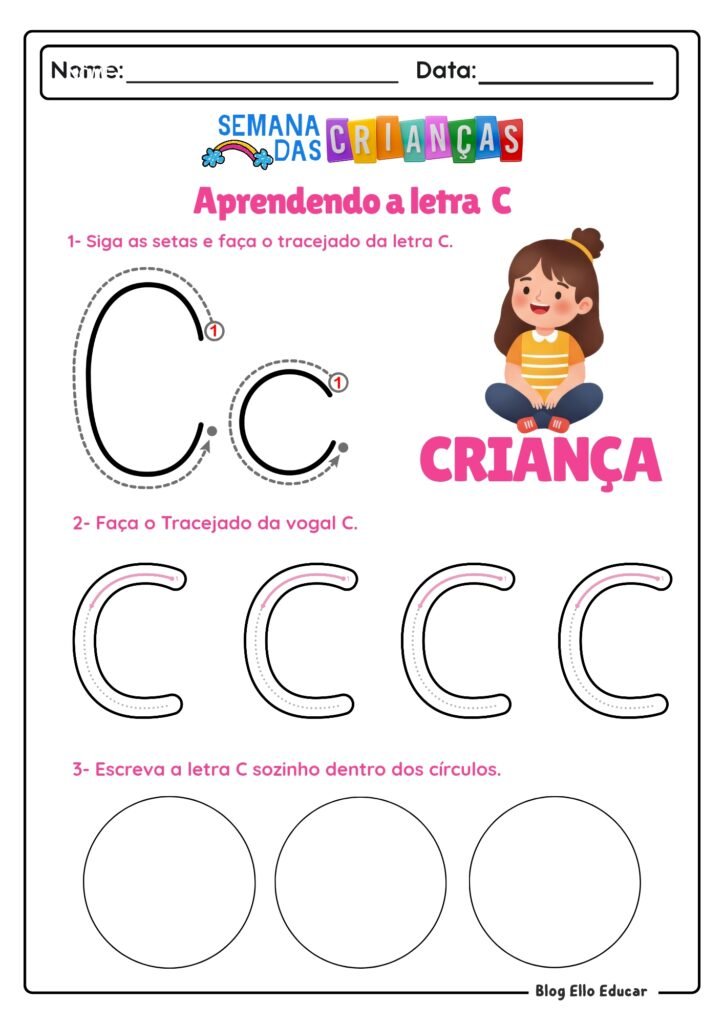 Atividades do dia das crianças - Educação Infantil