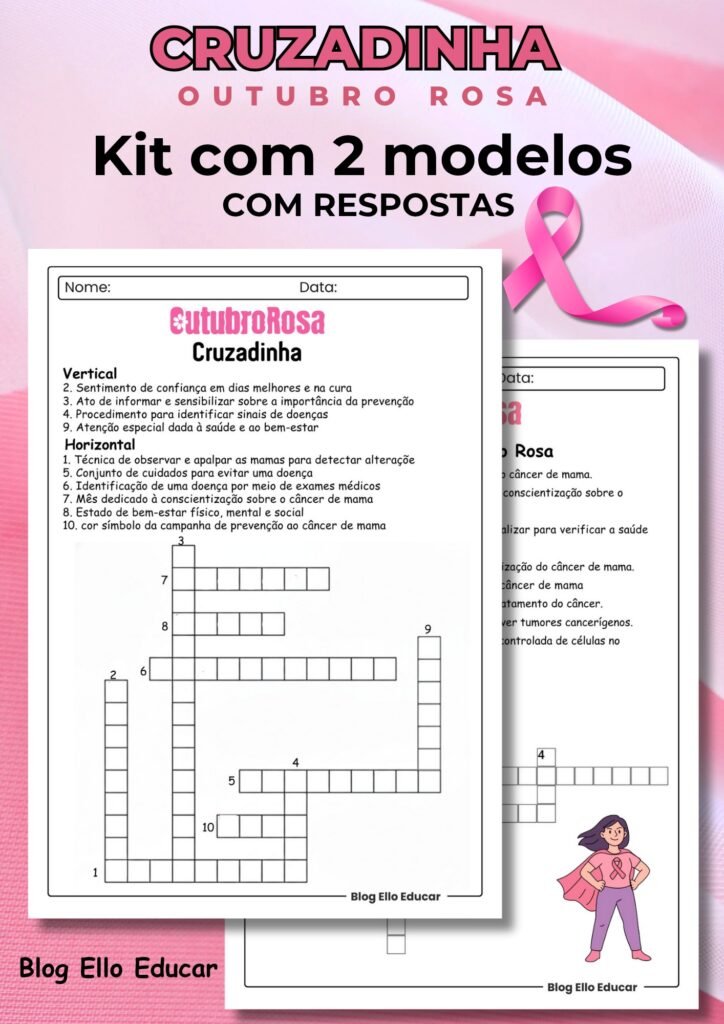 Cruzadinha outubro rosa
