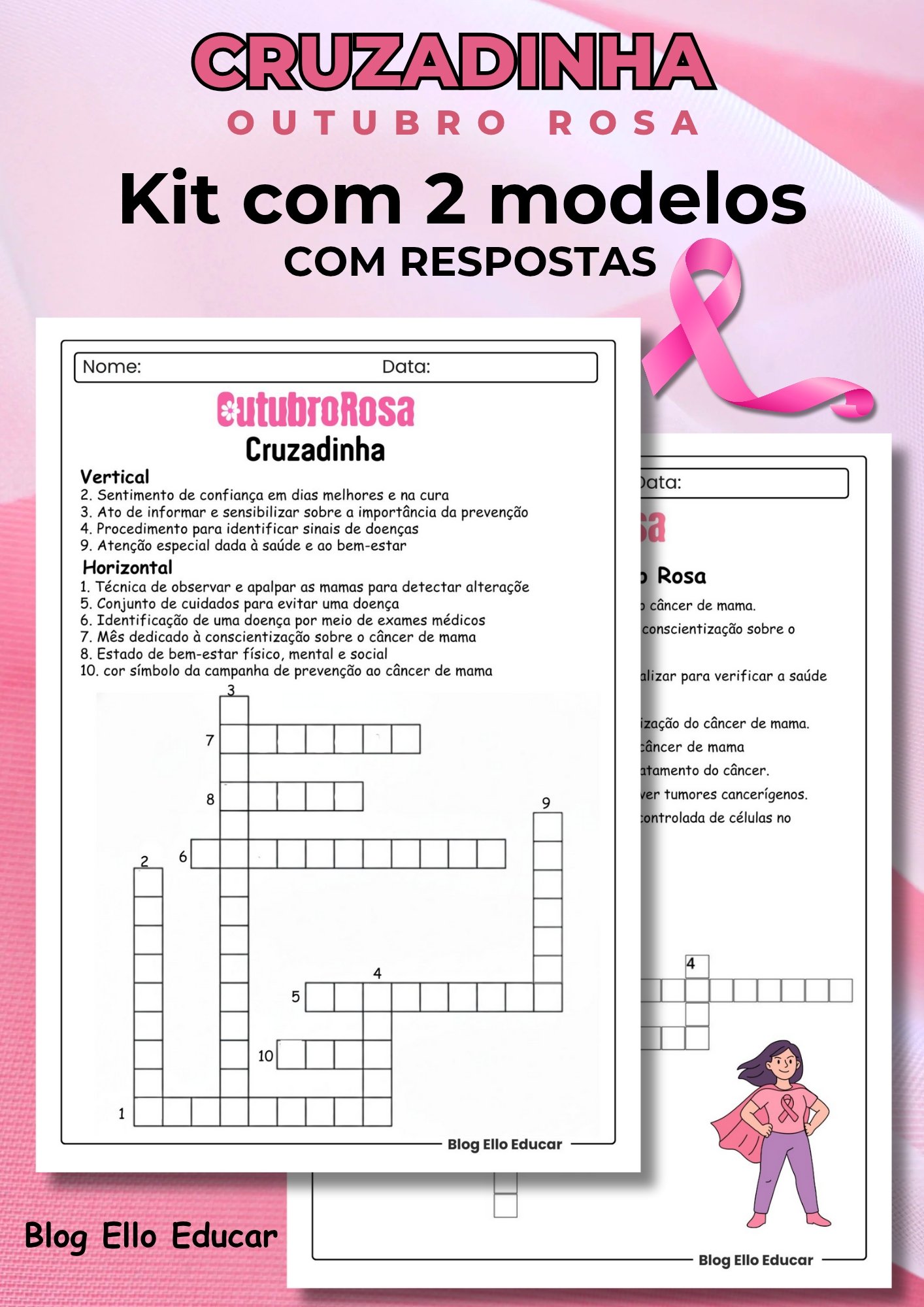 Cruzadinha outubro rosa