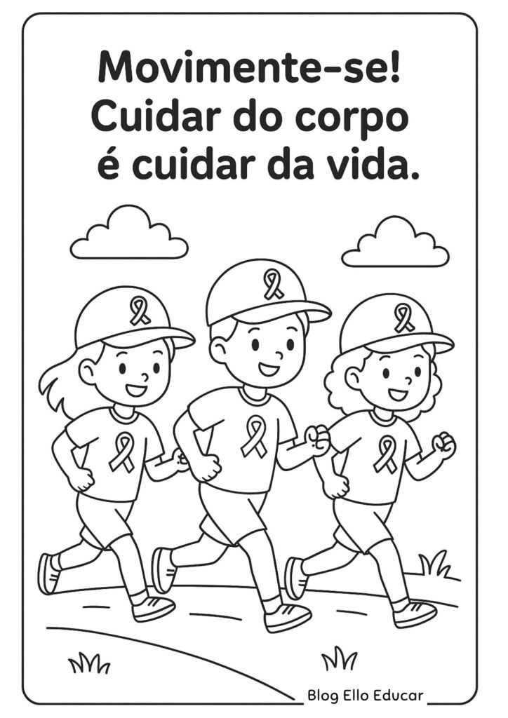 Desenho Outubro Rosa para colorir