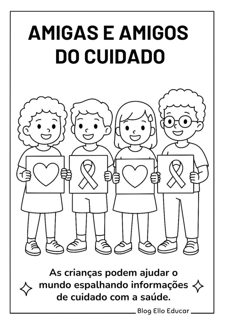Desenho Outubro Rosa para colorir