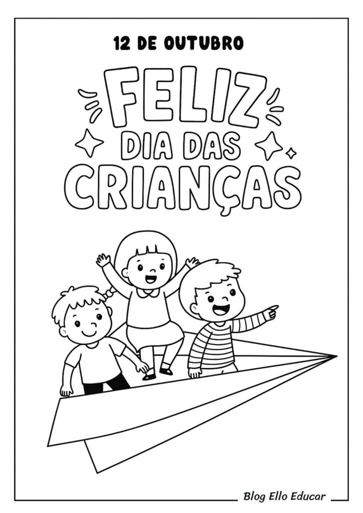 Desenhos do Dia das Crianças para colorir