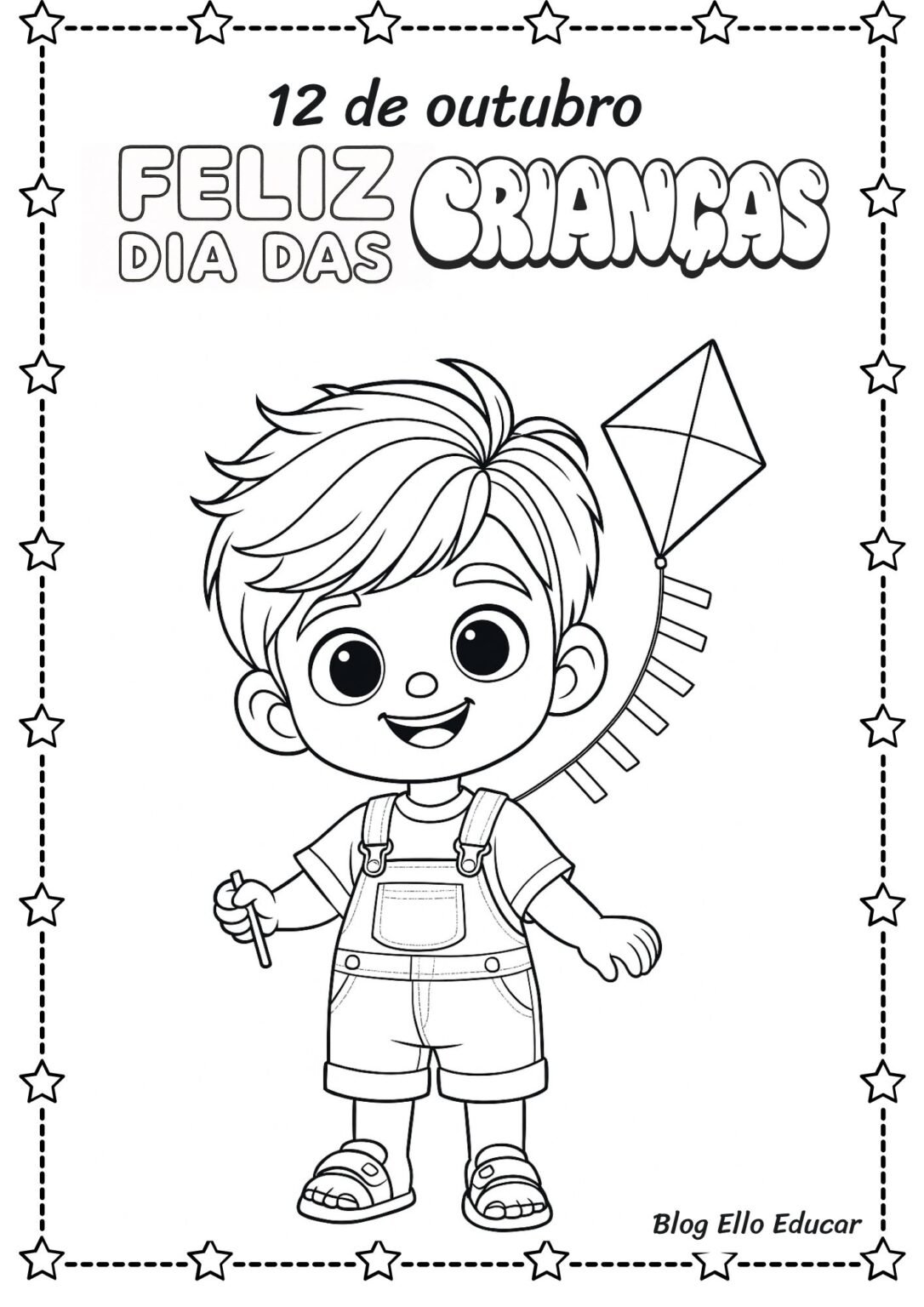 33 Desenhos do Dia das Crianças para colorir grátis (PDF)