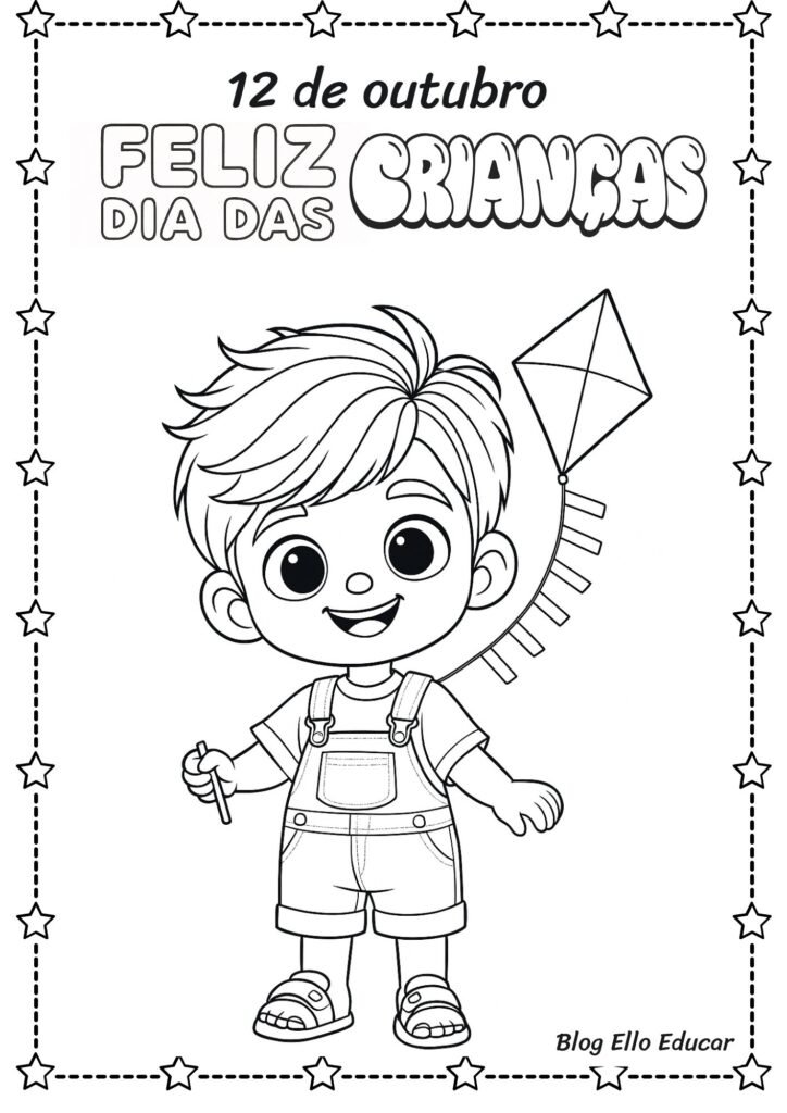 Desenhos do Dia das Crianças para colorir