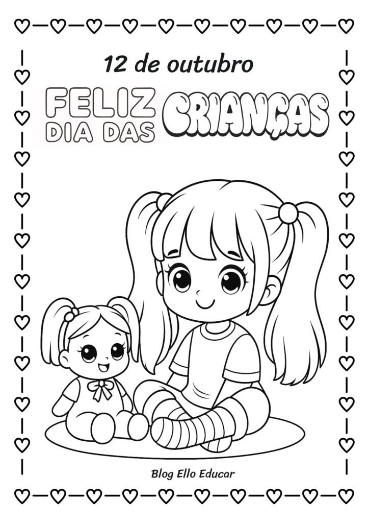 Desenhos do Dia das Crianças para colorir