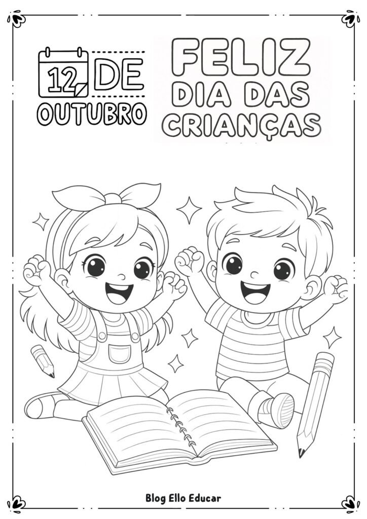 Desenhos do Dia das Crianças para colorir