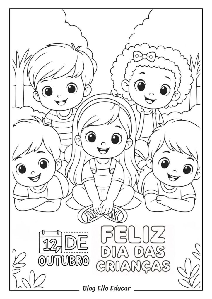 Desenhos do Dia das Crianças para colorir