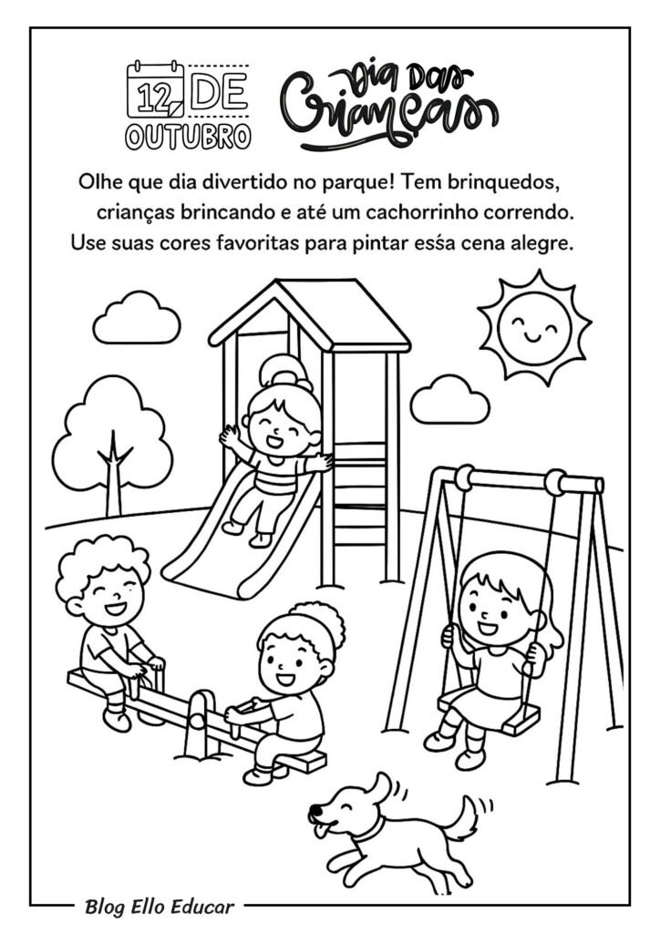 Desenhos do Dia das Crianças para colorir