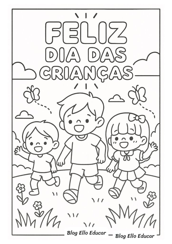 Desenhos do Dia das Crianças para colorir