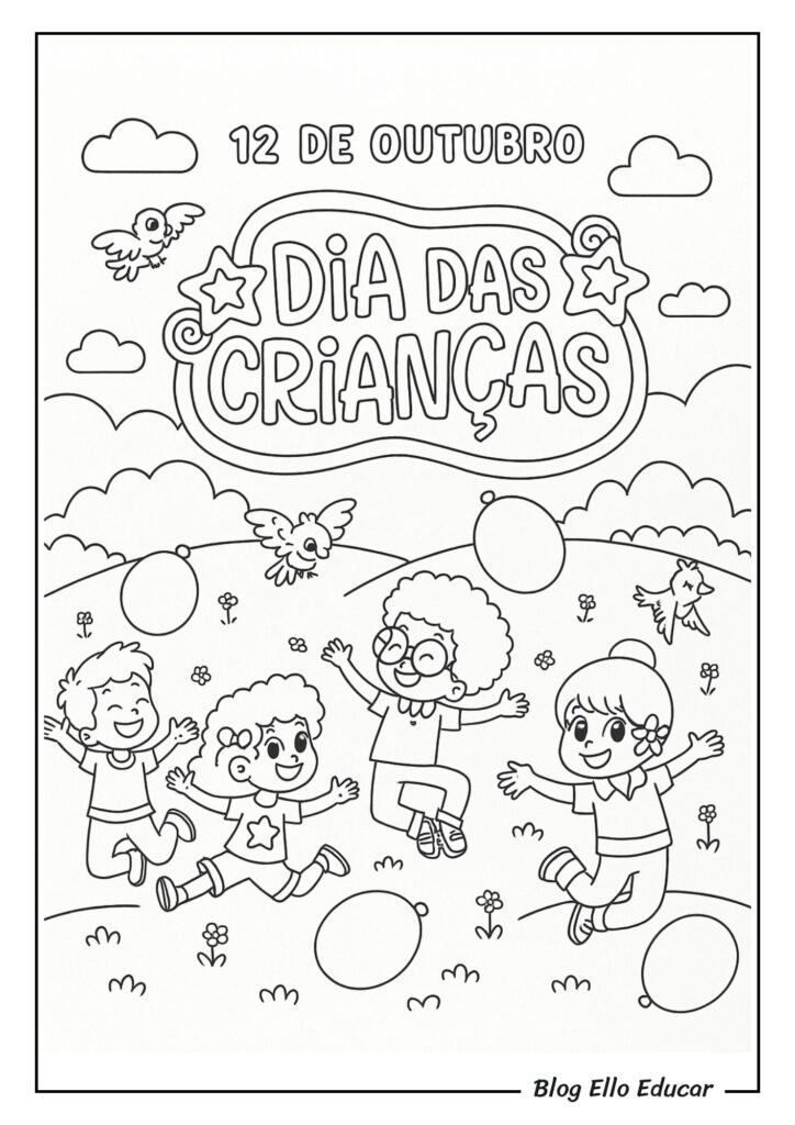Desenhos do Dia das Crianças para colorir