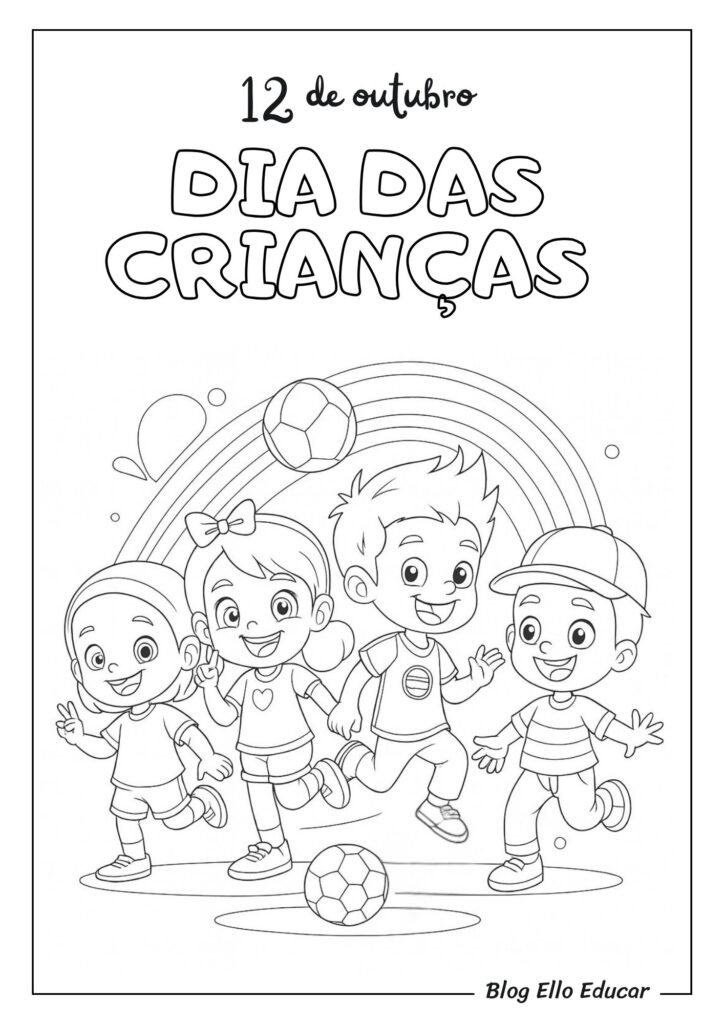 Desenhos do Dia das Crianças para colorir