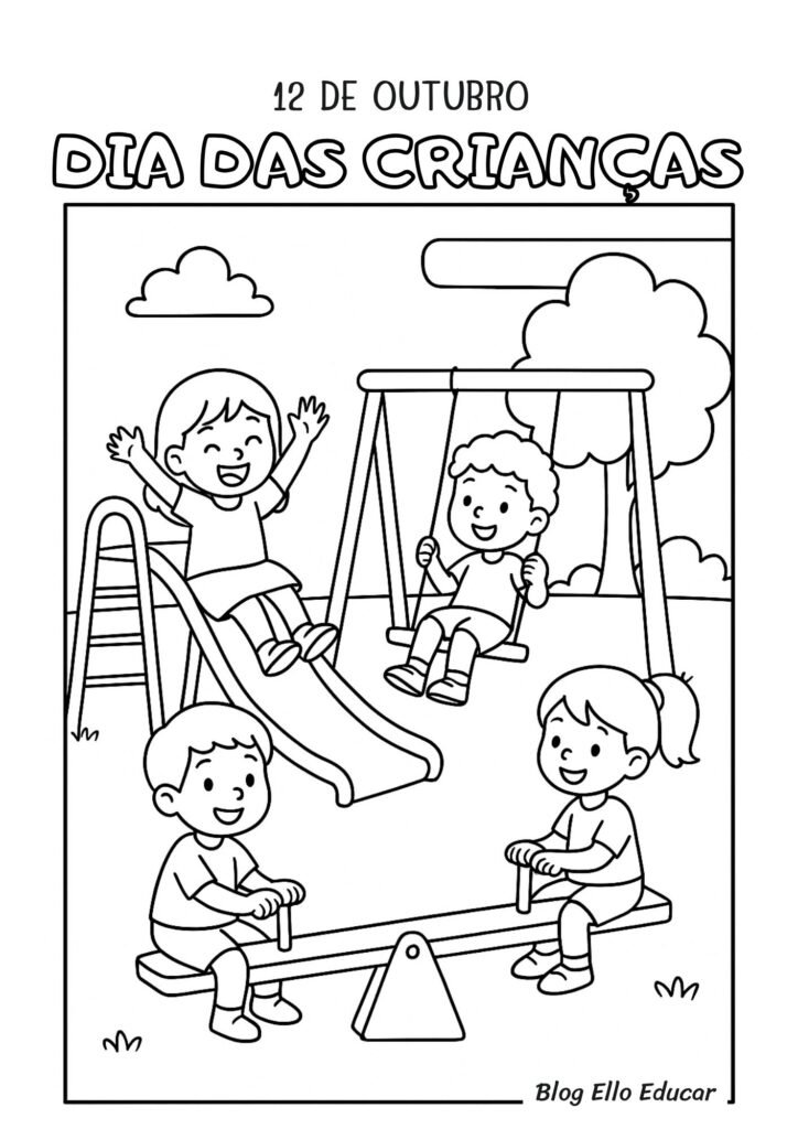 Desenhos do Dia das Crianças para colorir