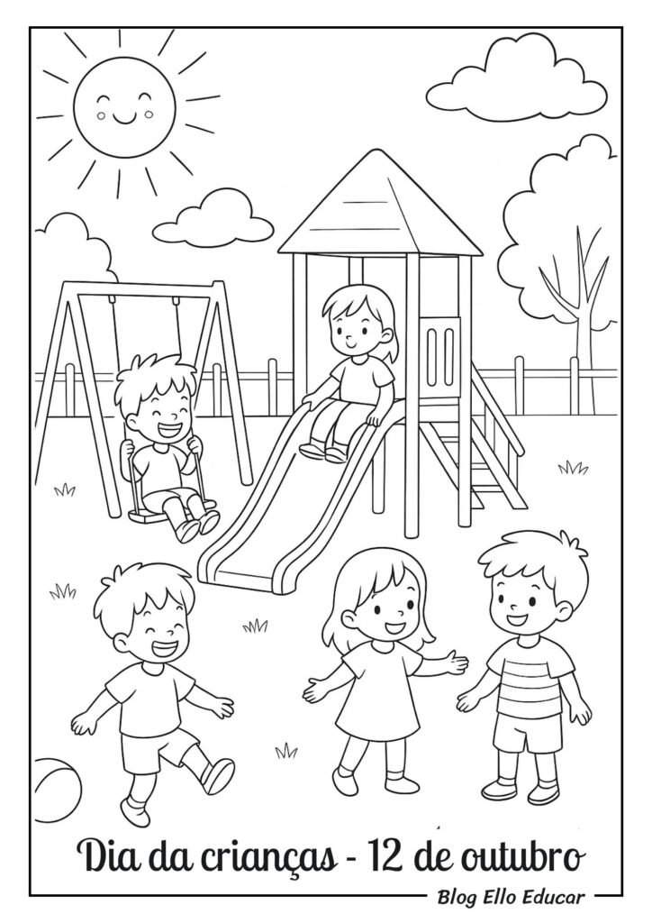 Desenhos do Dia das Crianças para colorir