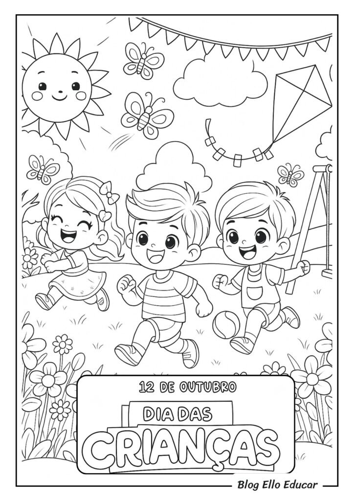 Desenhos do Dia das Crianças para colorir
