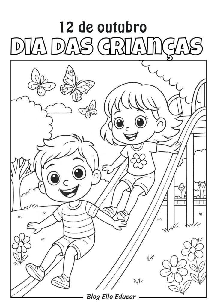 Desenhos do Dia das Crianças para colorir
