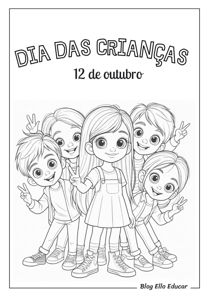 Desenhos do Dia das Crianças para colorir