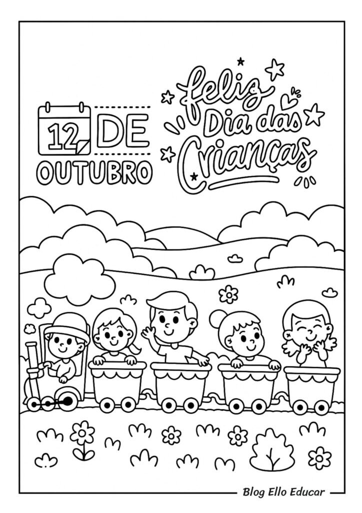 Desenhos do Dia das Crianças para colorir