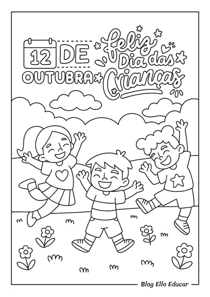 Desenhos do Dia das Crianças para colorir