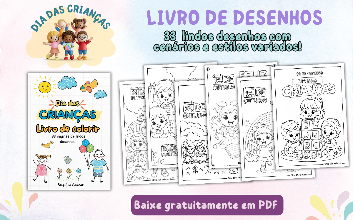 Desenhos do dia das crianças para colorir