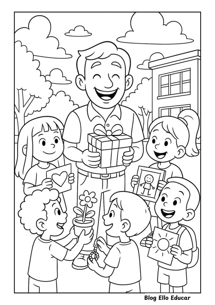 Desenhos para colorir - Dia do Professor