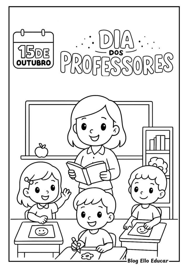 Desenhos para colorir - Dia do Professor