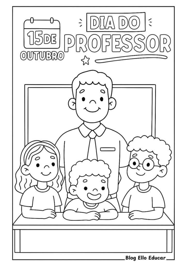 Desenhos para colorir - Dia do Professor
