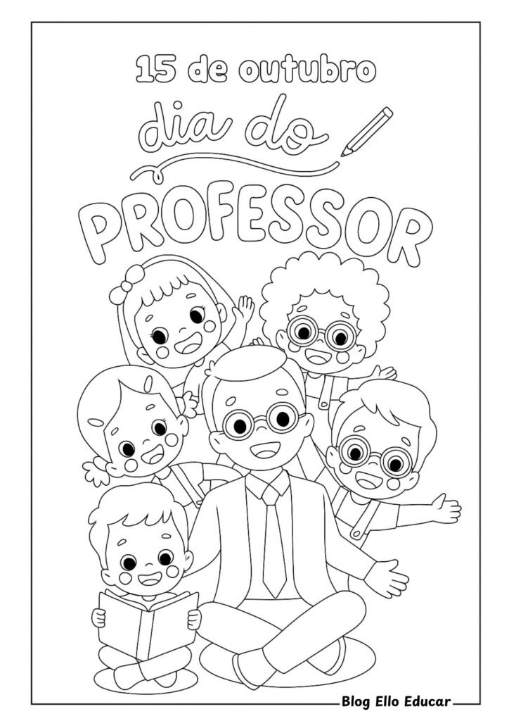 Desenhos para colorir - Dia do Professor