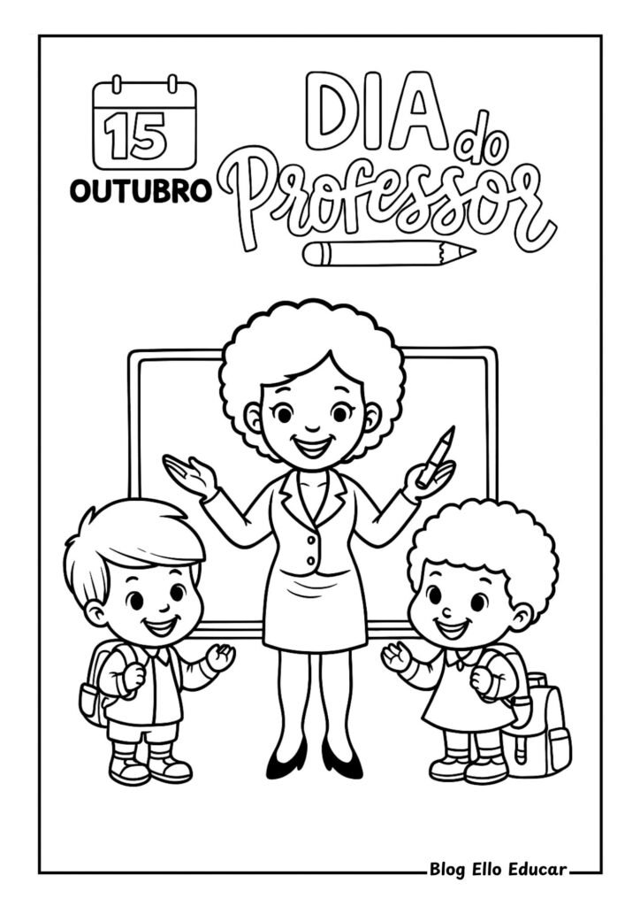 Desenhos para colorir - Dia do Professor