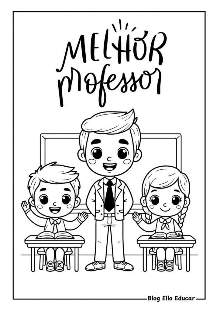 Desenhos para colorir - Dia do Professor