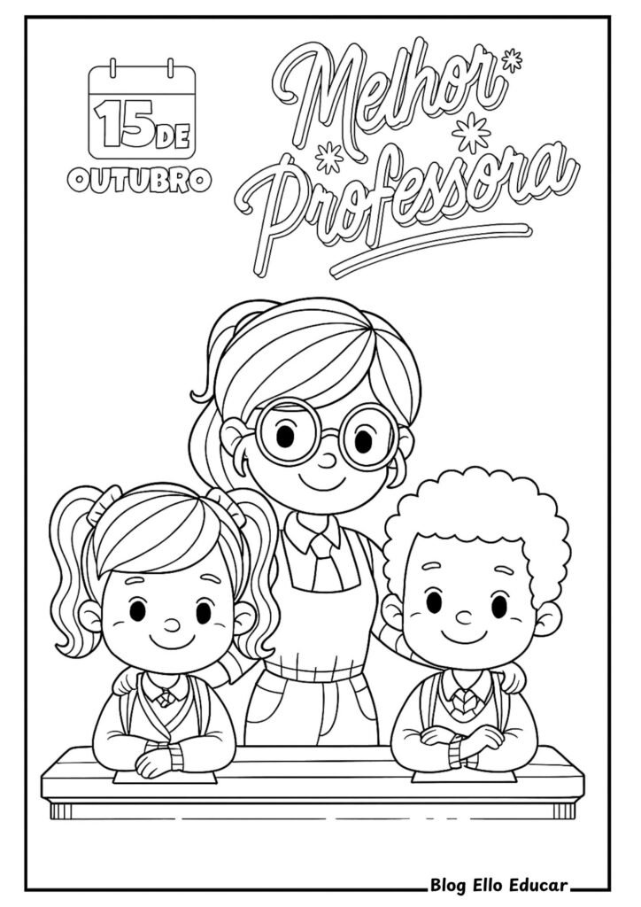 Desenhos para colorir - Dia do Professor