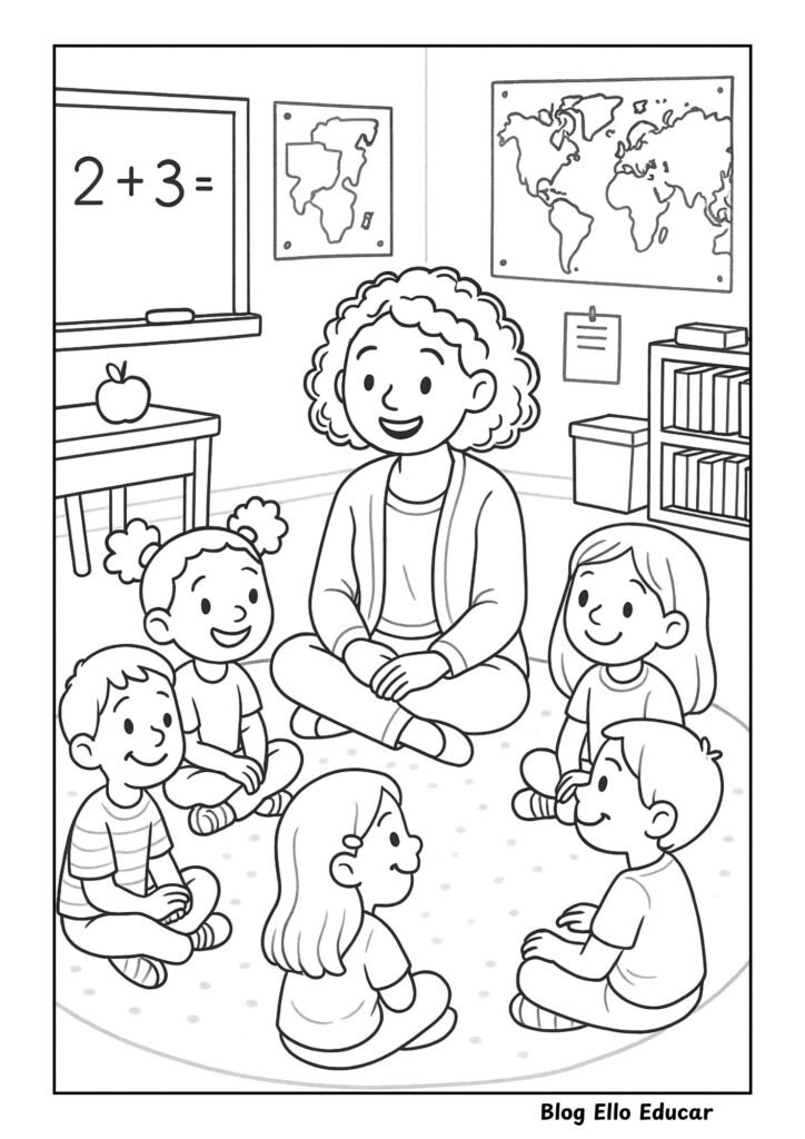 Desenhos para colorir - Dia do Professor