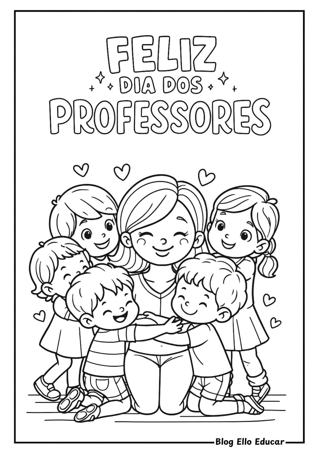 Desenhos para Colorir Dia do Professor: 35 Páginas para Imprimir