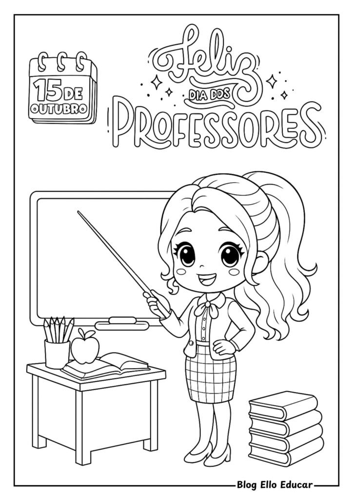 Desenhos para colorir - Dia do Professor
