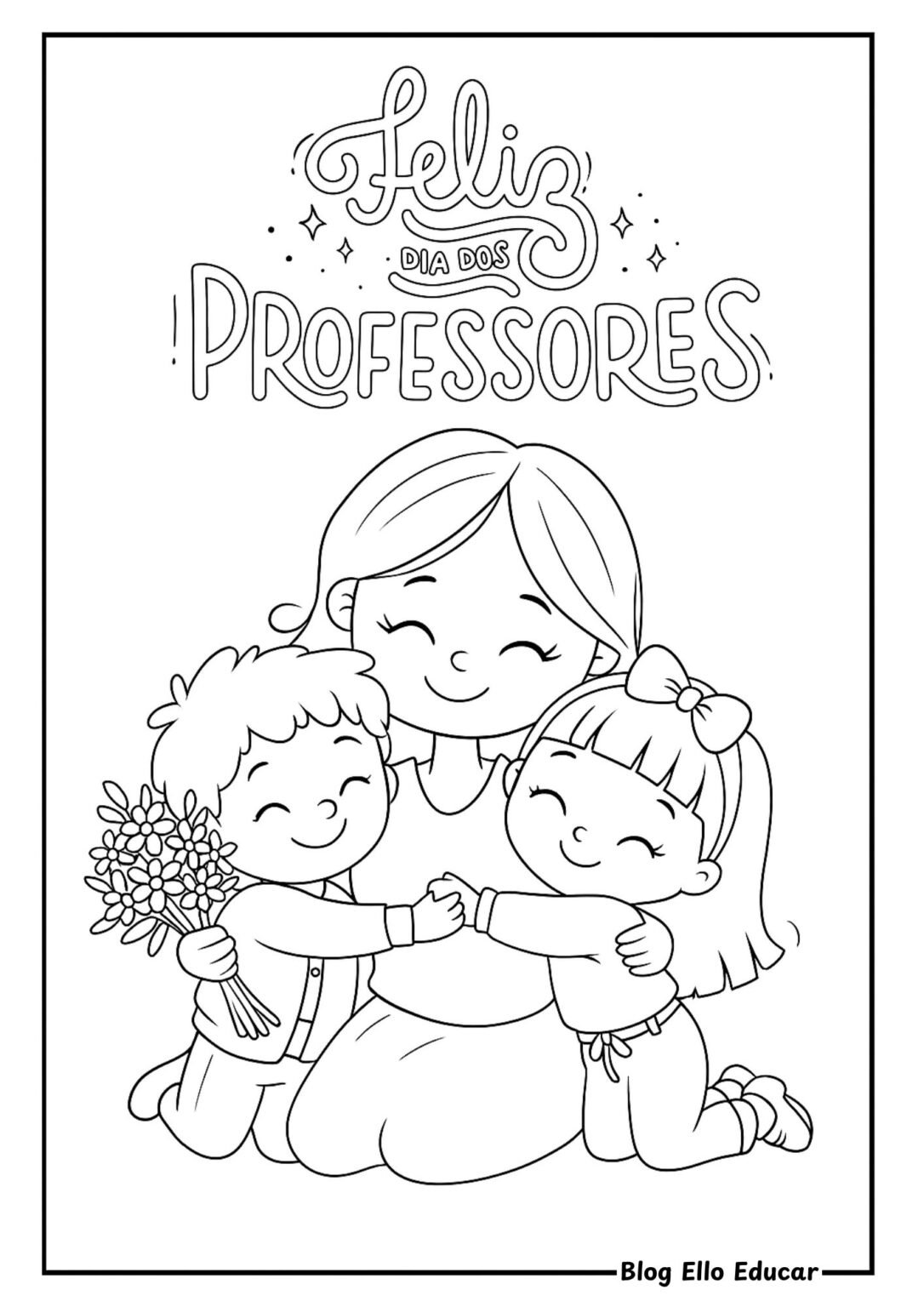 Desenhos para Colorir Dia do Professor: 35 Páginas para Imprimir