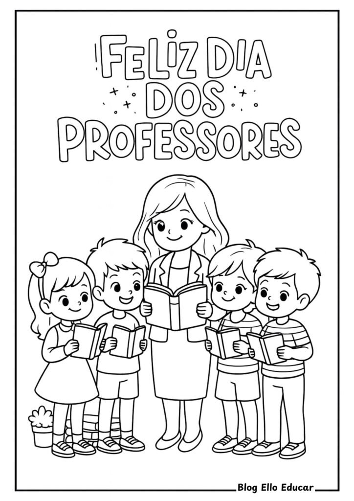 Desenhos para colorir - Dia do Professor