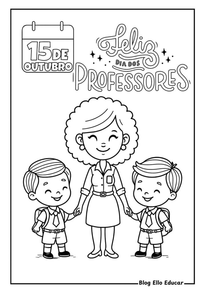 Desenhos para colorir - Dia do Professor