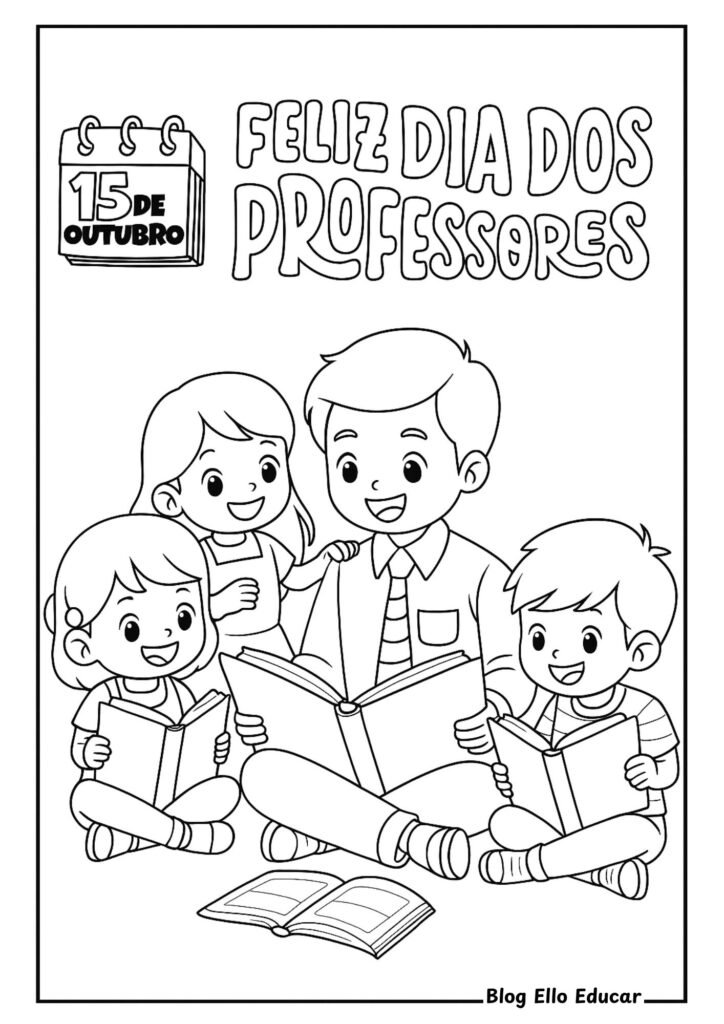 Desenhos para colorir - Dia do Professor