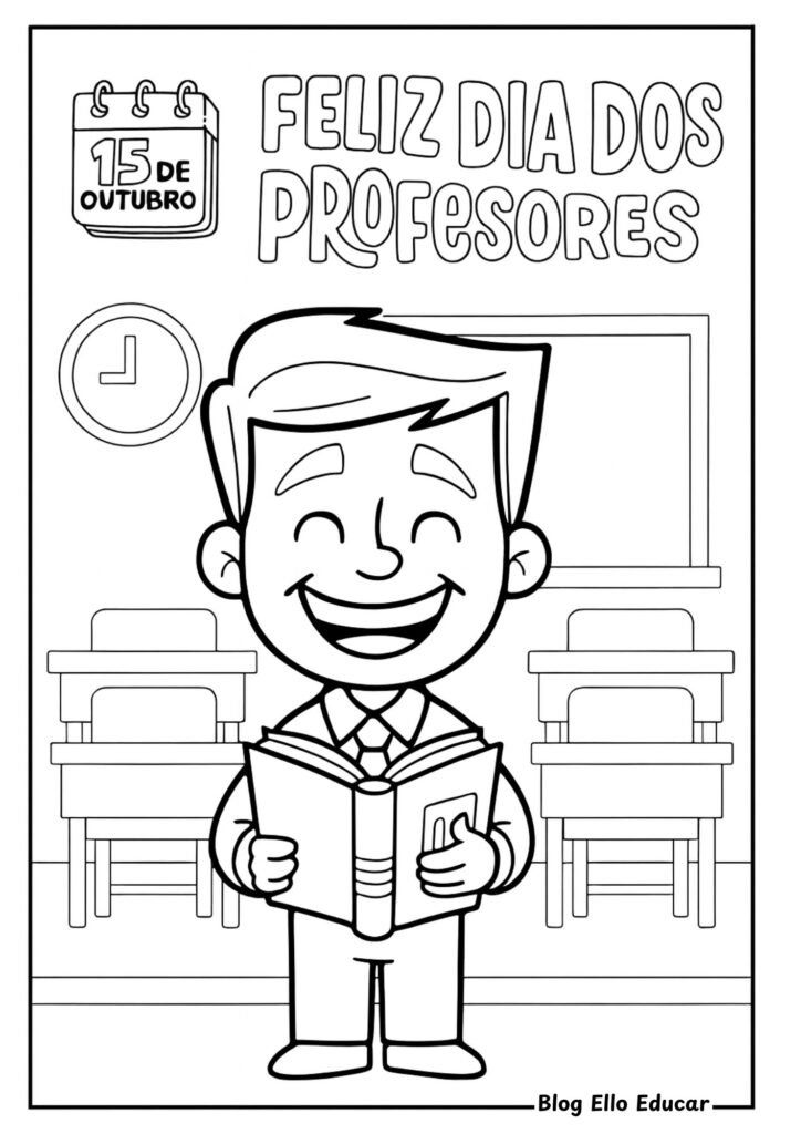 Desenhos para colorir - Dia do Professor
