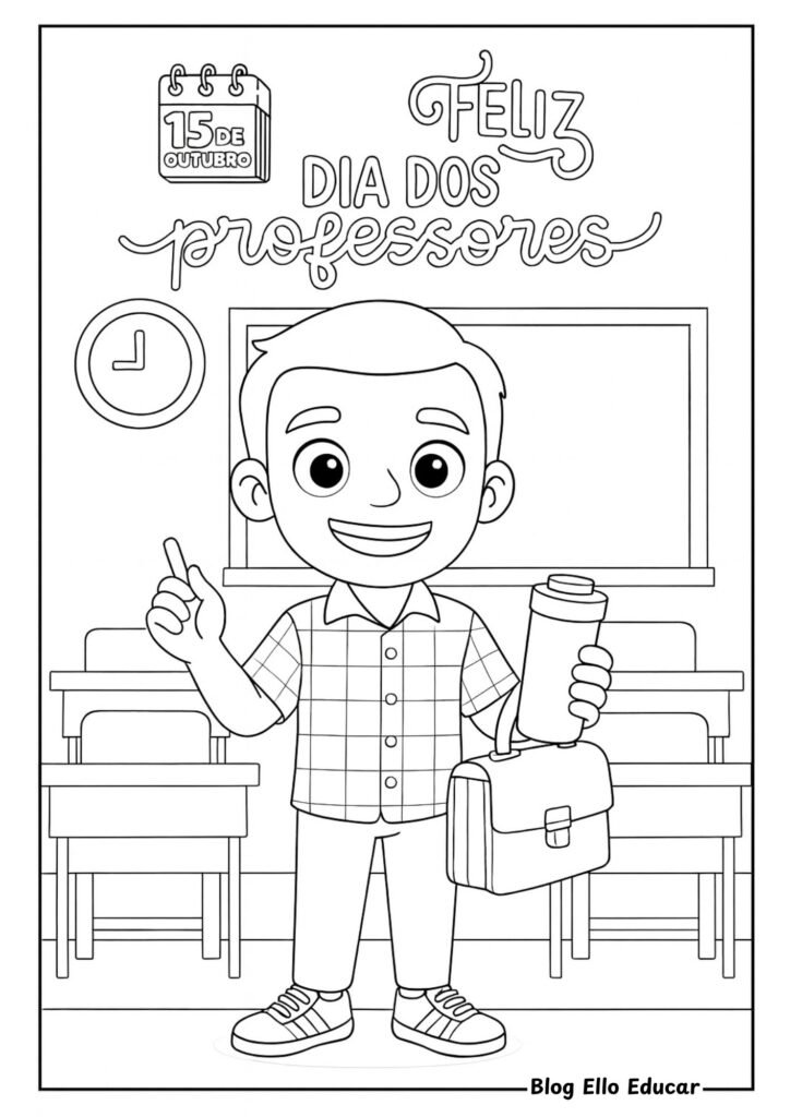Desenhos para colorir - Dia do Professor