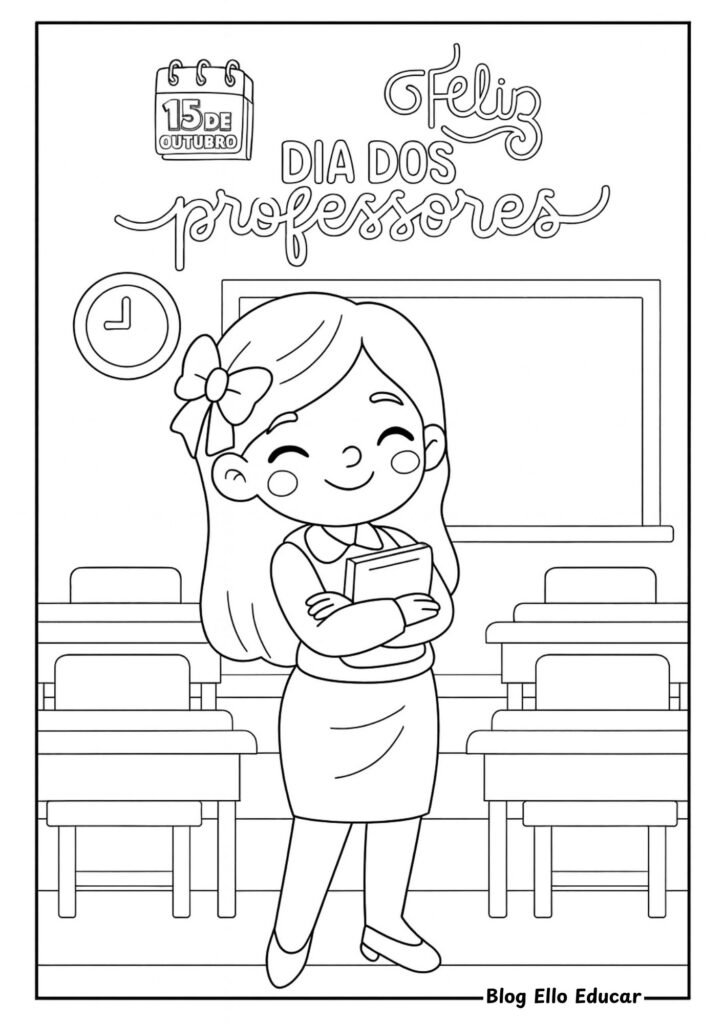 Desenhos para colorir - Dia do Professor