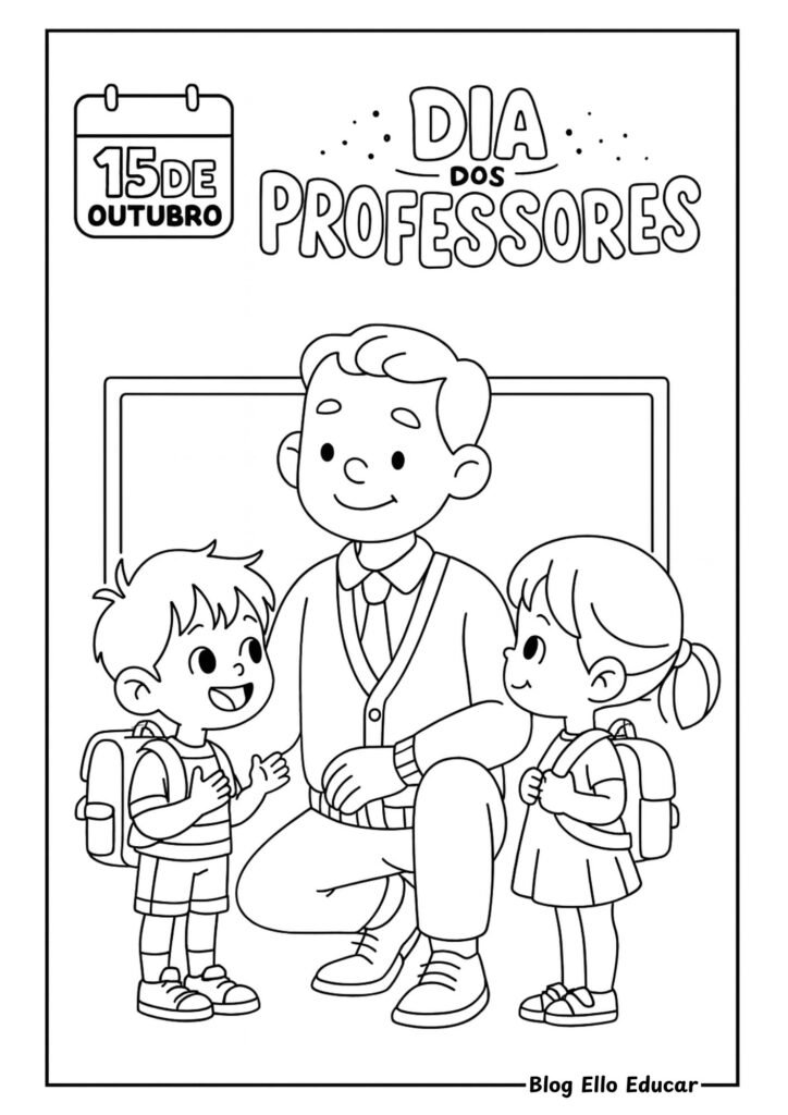 Desenhos para colorir - Dia do Professor