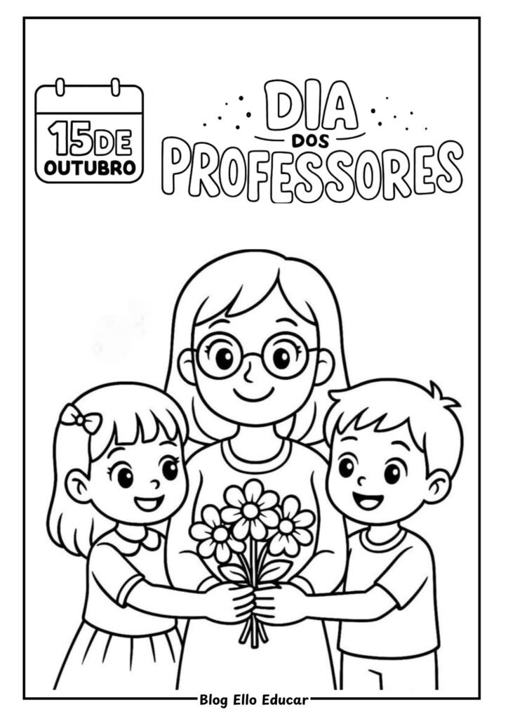 Desenhos para colorir - Dia do Professor