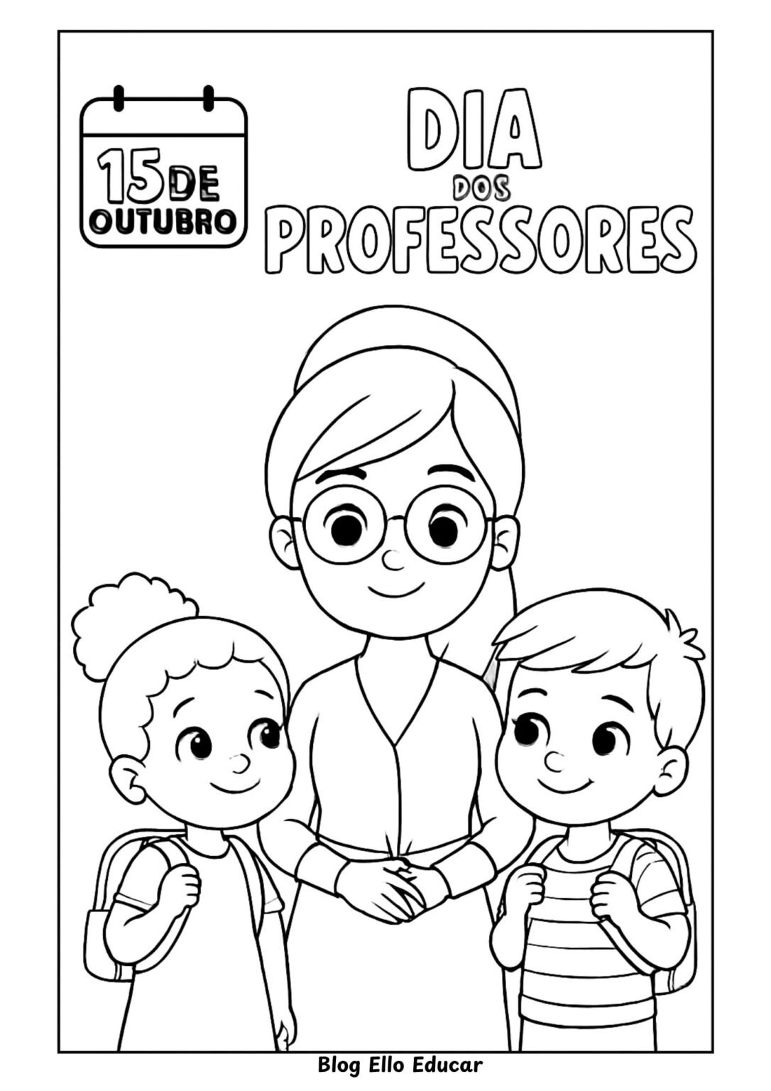 Desenhos para Colorir Dia do Professor: 35 Páginas para Imprimir