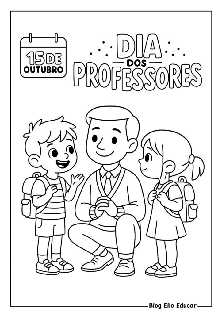 Desenhos para colorir - Dia do Professor