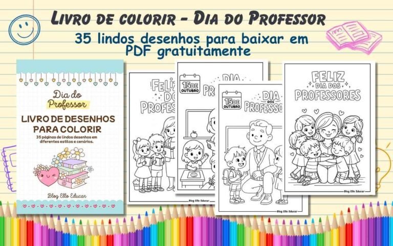 Desenhos para colorir dia do professor