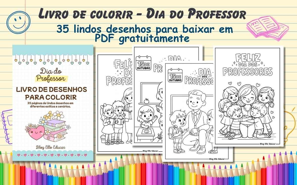 Desenhos para colorir dia do professor