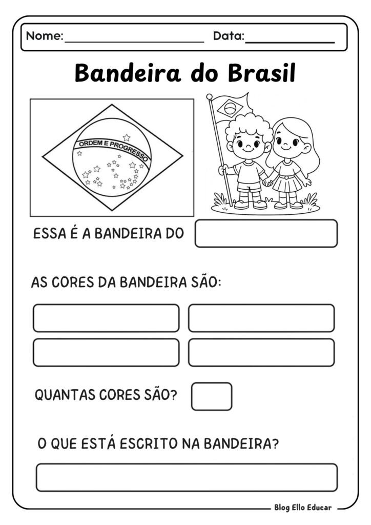 Atividades Dia da Bandeira - 1° e 2° ano